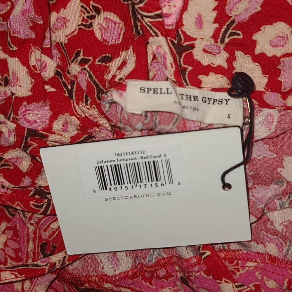 New spell x revolve delirium jumpsuit red coral S - Picture 9 of 14